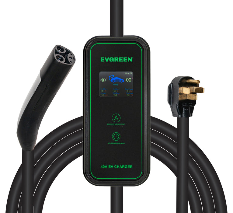 40Amp Level 2 EV Charger for J1772 or NACS (Tesla) EV |  25/30/40/50ft | 240V (HDEV0101A)