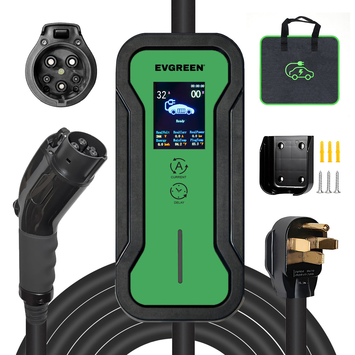 Alxum Level 2 Tesla Charger - 32Amp Portable EV Charger With 16.4 Ft Cable & NEMA 14-50 Plug
