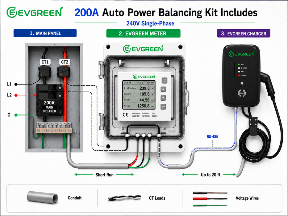 EVGreen 200A Auto Power Balancing Kit