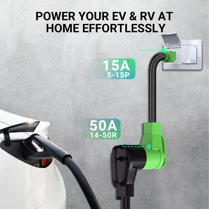 NEMA 5-15P to 14-50R EV Charger Adapter